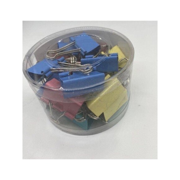 Long Tail Binder Clips 24 Pieces/Set Metal Multicolor Barrel - Picture 4 of 8